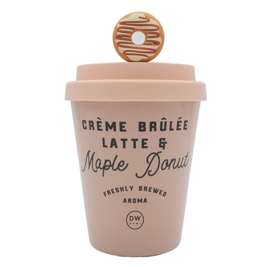 Creme Brulee Latte & Maple Donut