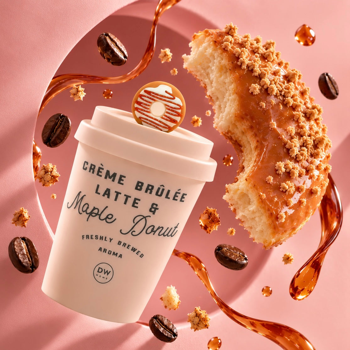 Creme Brulee Latte & Maple Donut